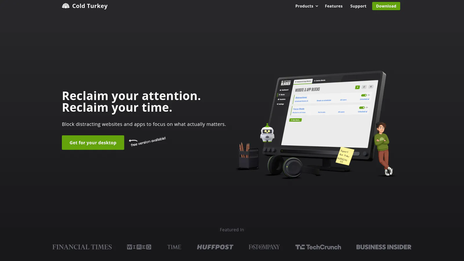 Cold Turkey Blocker homepage