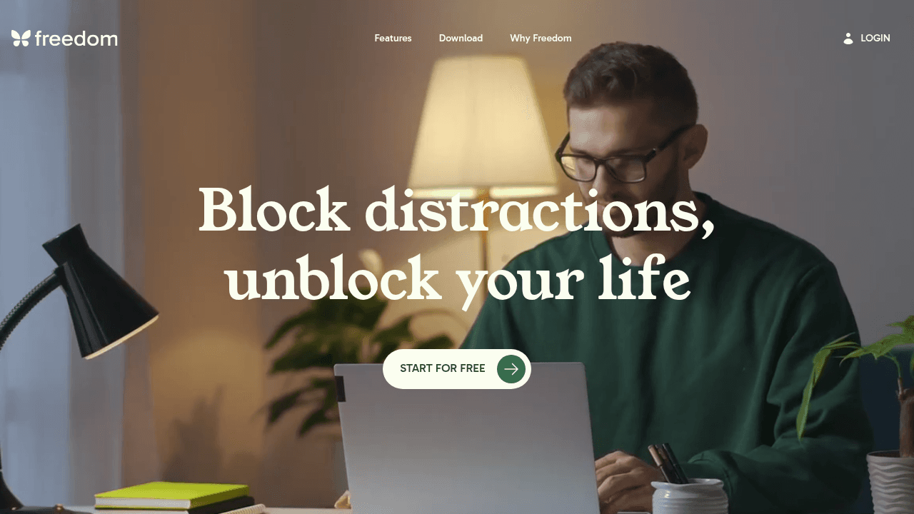 Screenshot of https://freedom.to
